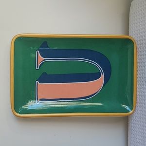 LETTER U CERAMIC TRINKET TRAY